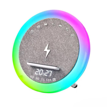 Coluna Bluetooth com Relógio e Alarme, carregamento sem fio - OnLike